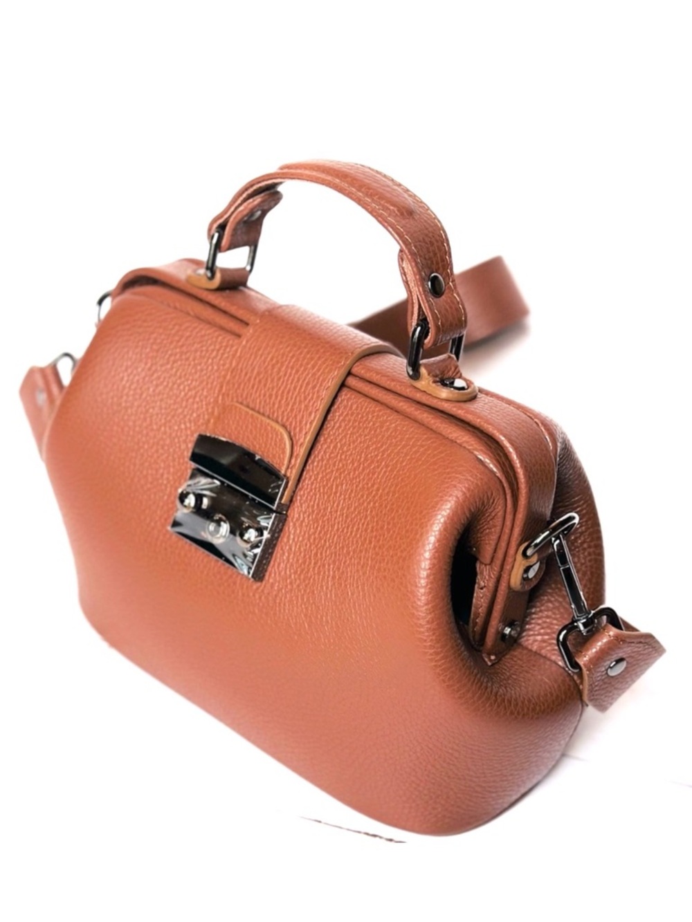 Brand New Brown Handmade Doctor Style Satchel Handbag